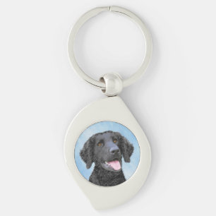 Porte-clés Peinture Retriever recouverte de boue - Art Chien