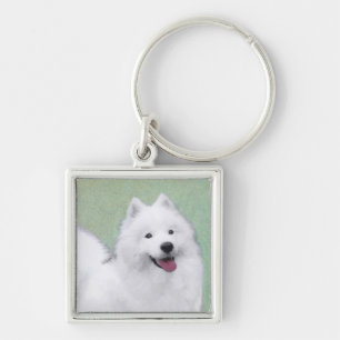 Porte-clés Peinture Samoyed - Cute Original Chien Art