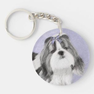 Porte-clés Peinture Shih Tzu - Cute Original Chien Art