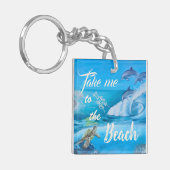 Porte-clés Peinture sur la plage et la vie marine (Devant gauche)