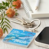Porte-clés Peinture sur la plage et la vie marine (Devant Droit)