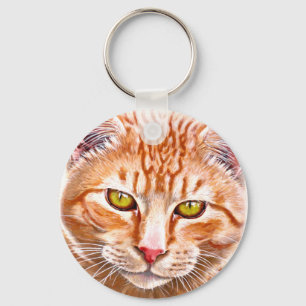 Porte-clés Peinture tigrée orange