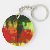 Porte-clés Peinture verte rouge (Dos)