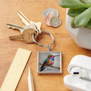 Porte-clés Peinture vibrante de colibri d'Allen