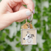 Porte-clés Peinture Whippet - Jolie art original chien (main)