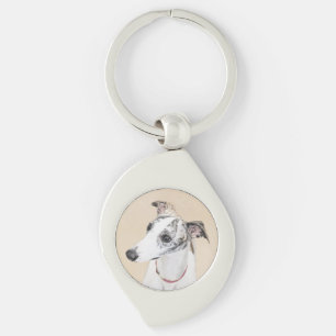 Porte-clés Peinture Whippet - Jolie art original chien