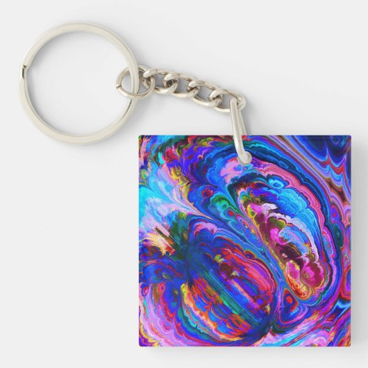 Porte-clés Peintures à teintes pourpres modernes (Devant)