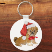 Porte-clés Pekingese Chiot Noël (Recto)