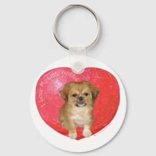 Porte-clés Pekingese / Shih Tzu Valentine's Day