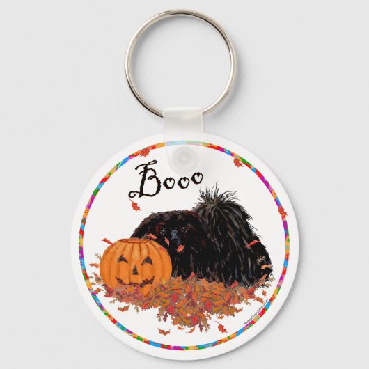 Porte-clés Pékinois Halloween (Recto)