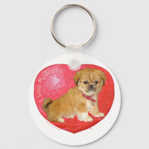 Porte-clés Pékinois / mélange de Shih Tzu pour la Saint-Valen