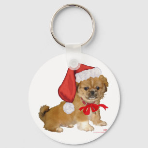 Porte-clés Pékinois Noël