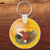 Porte-clés Pékinois Noël (Recto)