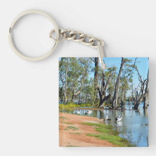 Porte-clés Pelicans Sunbaking River Murray, Keyring