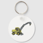 Porte-clés Pelle jaune engin de construction (Verso)