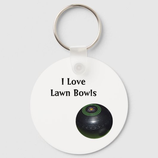 Porte-clés Pelouse Bowls Est Un Jeu Que J'Aime, Cercle Clé (Recto)