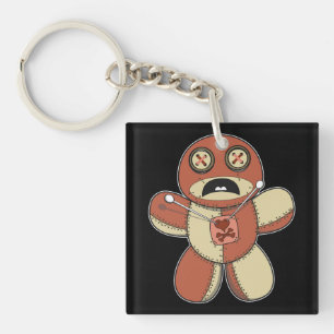 Porte-clés Peluche d'ours vintage poupée vaudou