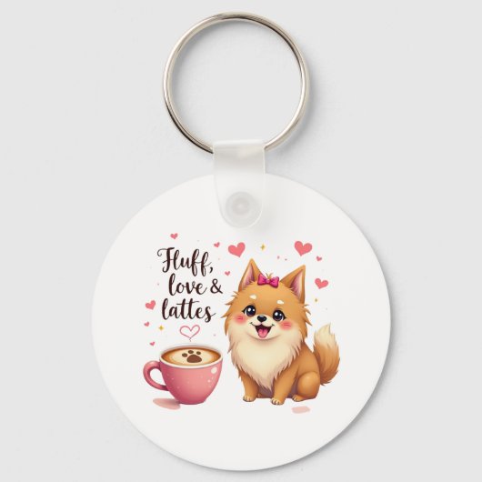 Porte-clés Peluches, Amour & Lattés (Recto)