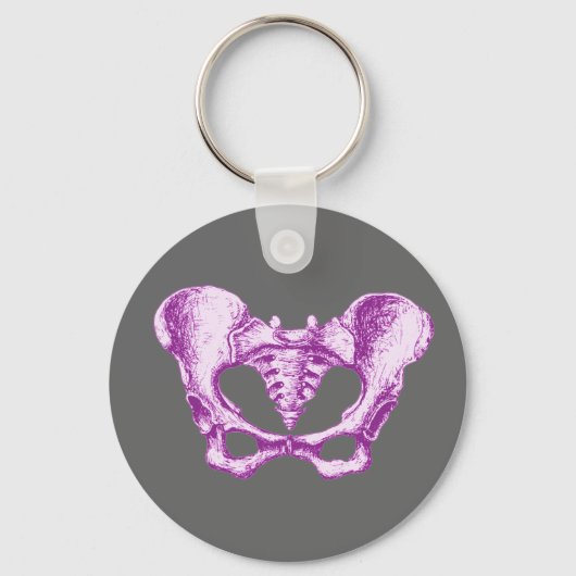 Porte-clés Pelvis violet femelle (Recto)