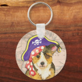 Porte-clés Pembroke Welsh Corgi Pirate (Recto)