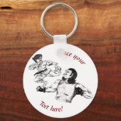 Porte-clés Pencil art Karaté vs MMA combat (Recto)