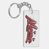 Porte-clés Pendentif de Mama red Heart Graffiti (Devant gauche)