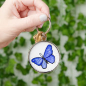 Porte-clés Pendentif de papillon bleu Porte - clés (Main)