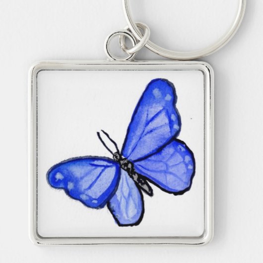 Porte-clés Pendentif de papillon bleu Porte - clés (Devant)