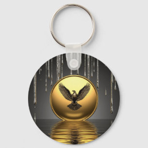 Porte-clés 🦅 Pendentif de Pouvoir Aigle en Or Fondu 🦅