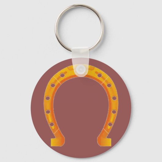 Porte-clés Pendentif Fer à Cheval Doré (Recto)