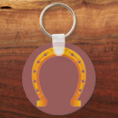 Porte-clés Pendentif Fer à Cheval Doré (Recto)