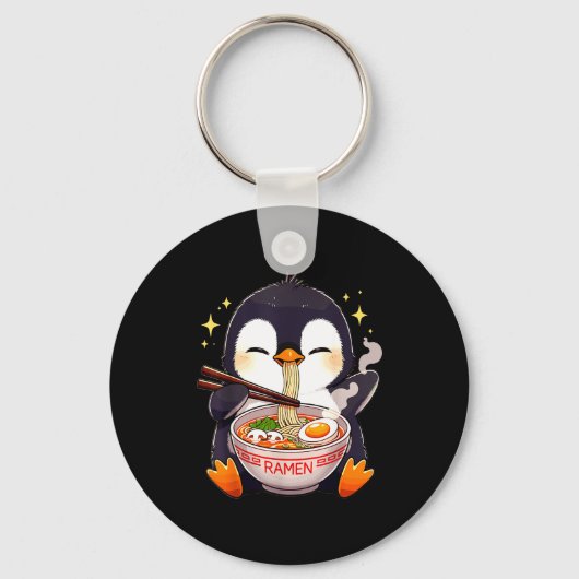 Porte-clés Penguin Eating Ramen (Recto)
