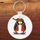 Porte-clés Penguin Elf de Noël Vert (Recto)