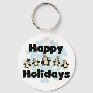 Porte-clés Penguin Happy Holidays Tshirts et cadeaux