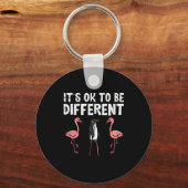 Porte-clés Penguin Its Okay To Be Different Flamingo Men Wome (Recto)