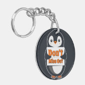 Porte-clés Penguin with Don't Miss Out Sign (Devant gauche)