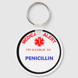 Porte-clés Pénicilline vigilante Médicale d'allergie