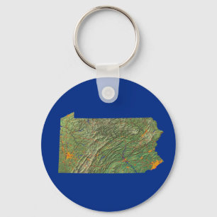Porte-clés Pennsylvania Map Porte - clé