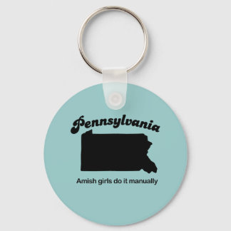 Porte-clés Pennsylvania Motto - Amish filles le font manuelle