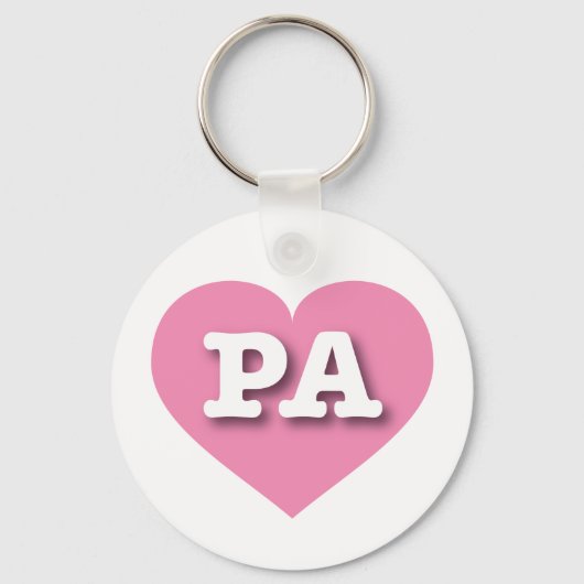 Porte-clés Pennsylvania Pink Heart - I love PA (Recto)