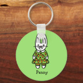 Porte-clés Penny le lapin personnalisé (Recto)