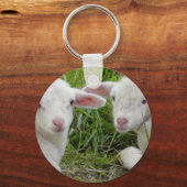Porte-clés Pensée animale de bébé jumeau d'agneau à vous (Recto)