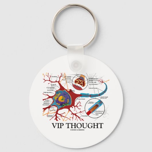 Porte-clés Pensée VIP (Neuron / Humour Synapse) (Recto)