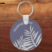 Porte-clés Penser à vous Purple Leaf Silhouette amitié (Recto)