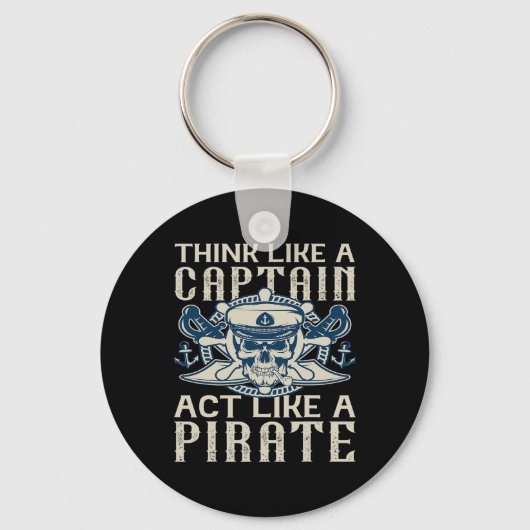 Porte-clés Penser Comme Un Capitaine Agir Comme Un Capitaine (Recto)