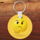 Porte-clés Penser le visage Emoji Nom personnalisé (Recto)