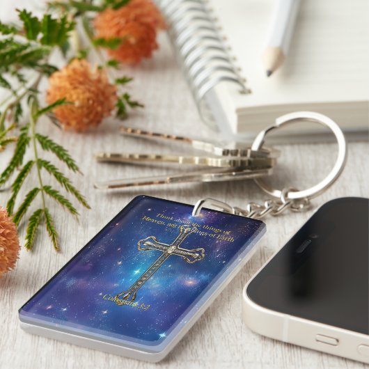 Porte-clés Pensez au paradis (Devant droit)