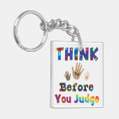 Porte-clés PENSEZ Avant De Juger (Devant gauche)