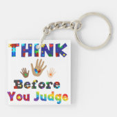 Porte-clés PENSEZ Avant De Juger (Dos)