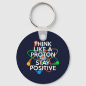 Porte-clés Pensez comme un proton et restez positif (Recto)
